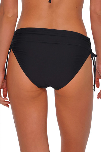 BLACK Darci High Waist Shirred Bikini Bottom