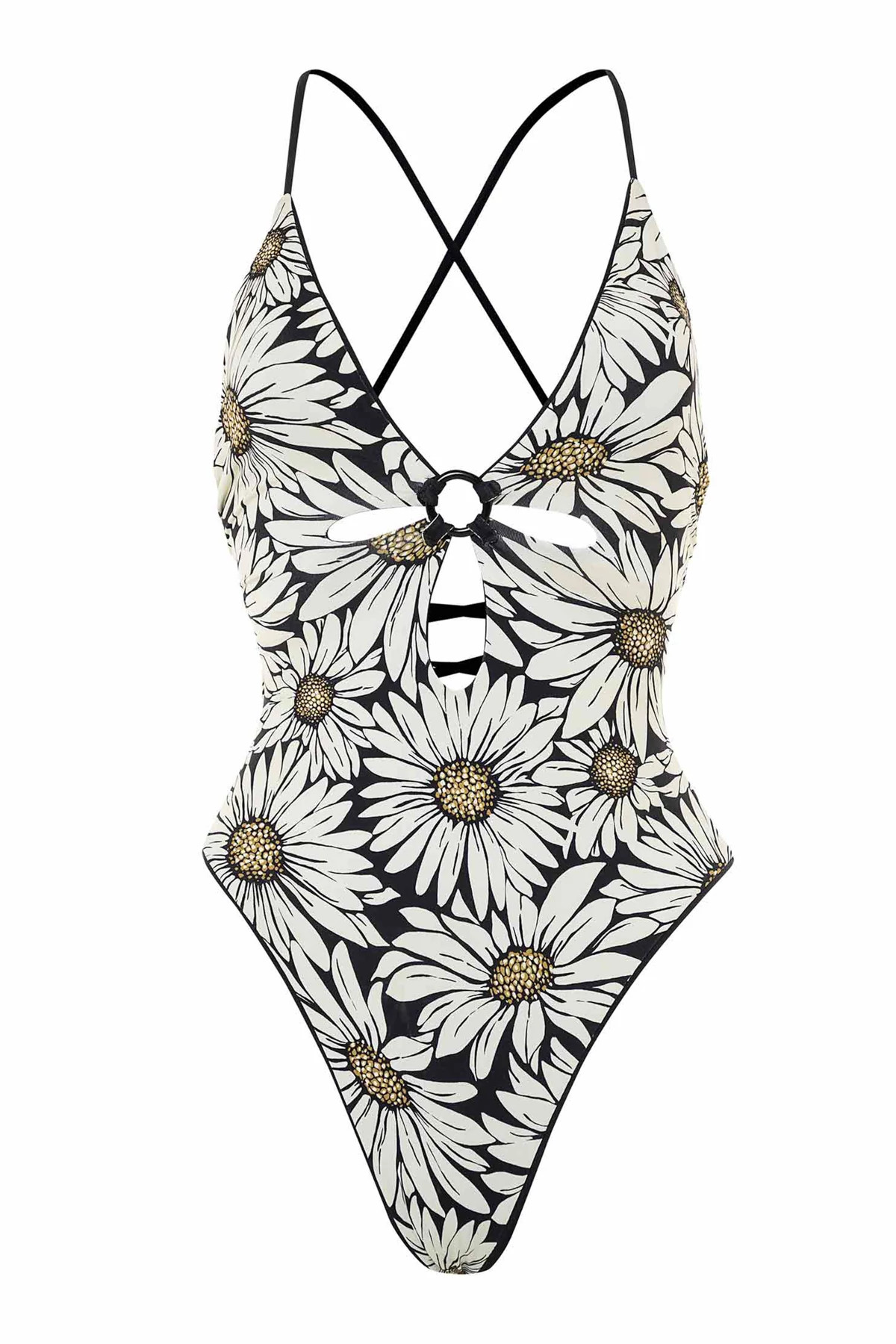 INK BLACK Ciele Reversible Cutout One Piece Swimsuit image number 3