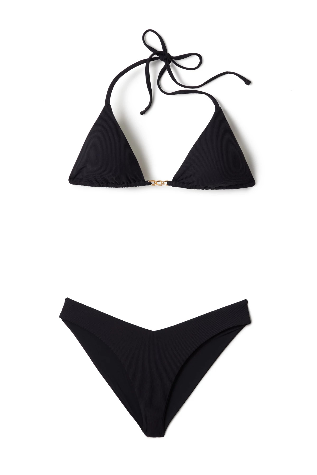 BLACK SAND Carmel Fixed Triangle Bikini Top image number 3