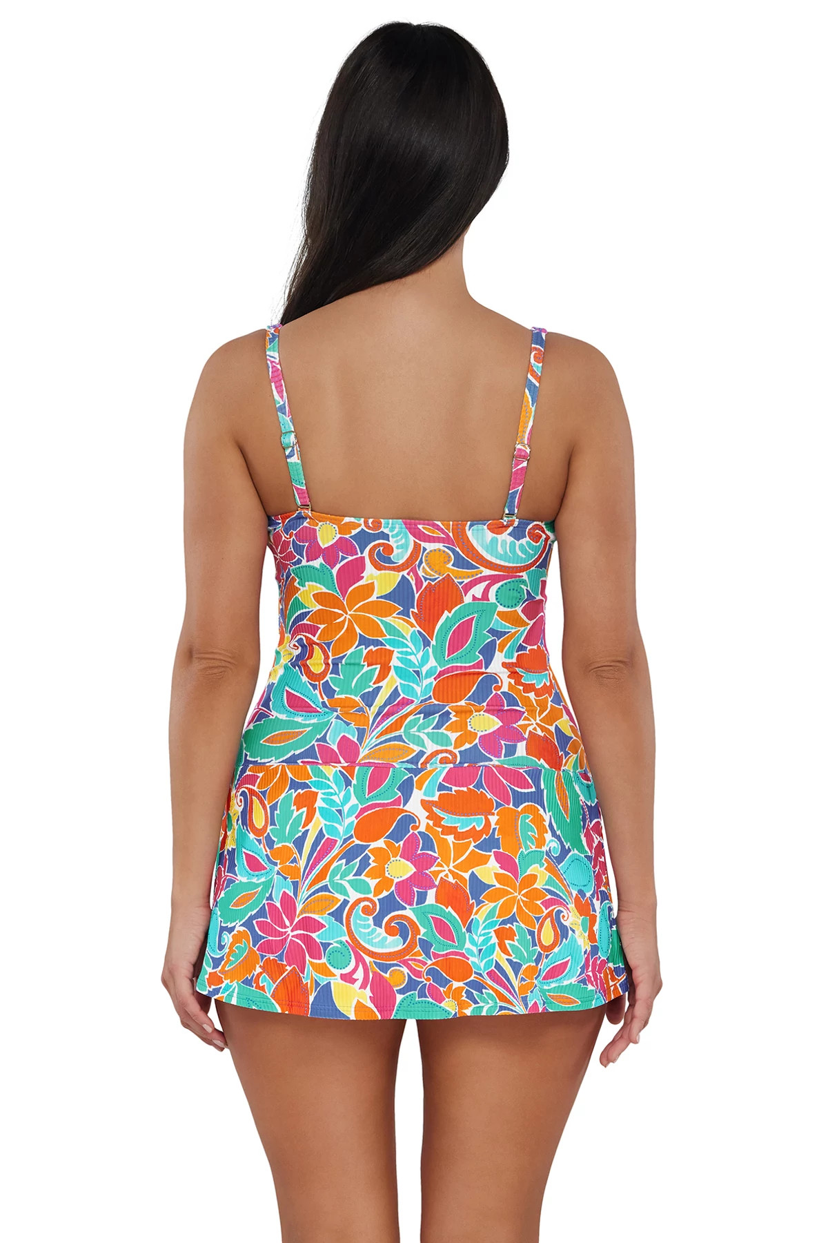 FESTIVE FLORAL SANDBAR RIB Sienna Swimdress image number 3