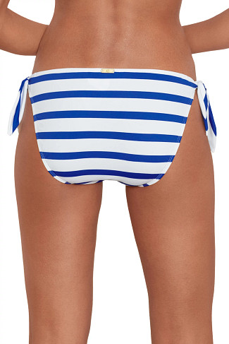 ROYAL BLUE & WHITE Port Stripe Tie Side Hipster Bikini Bottom