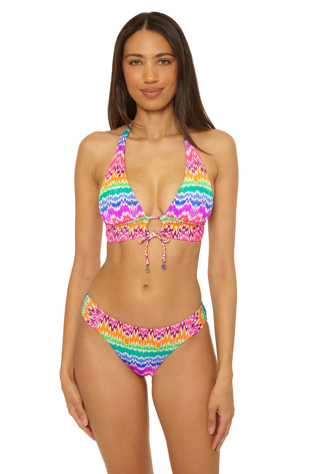 MULTI Autumn Halter Bikini Top image number 1
