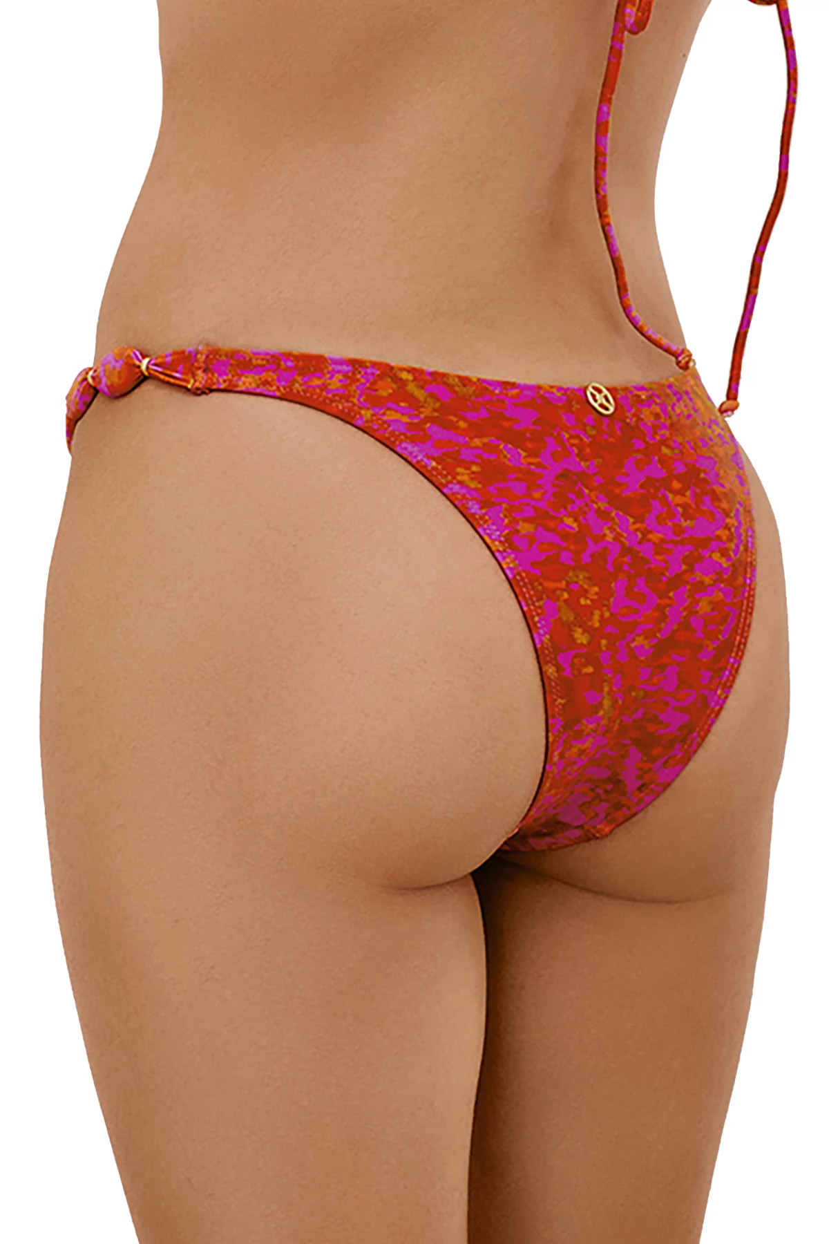KENSI Lizzy Beaded Tab Side Brazilian Bikini Bottom image number 2