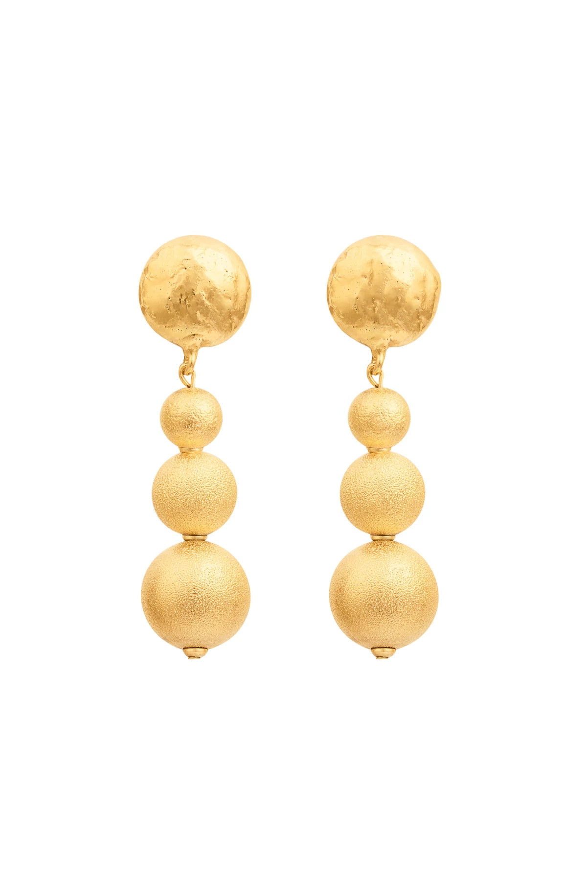 GOLD Sand Bubble Earrings image number 1