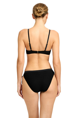 BLACK Crochet Triangle Bikini Top