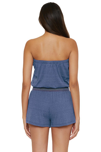 NAVY Sunset Strapless Romper