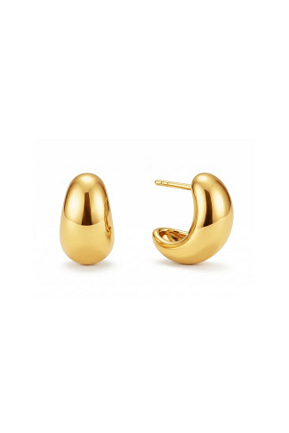 GOLD Maelle Dome Hoop Earrings