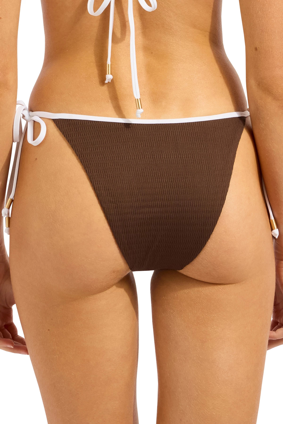 DARK CHOCOLATE Brazilian Tie Side Bikini Bottom image number 2