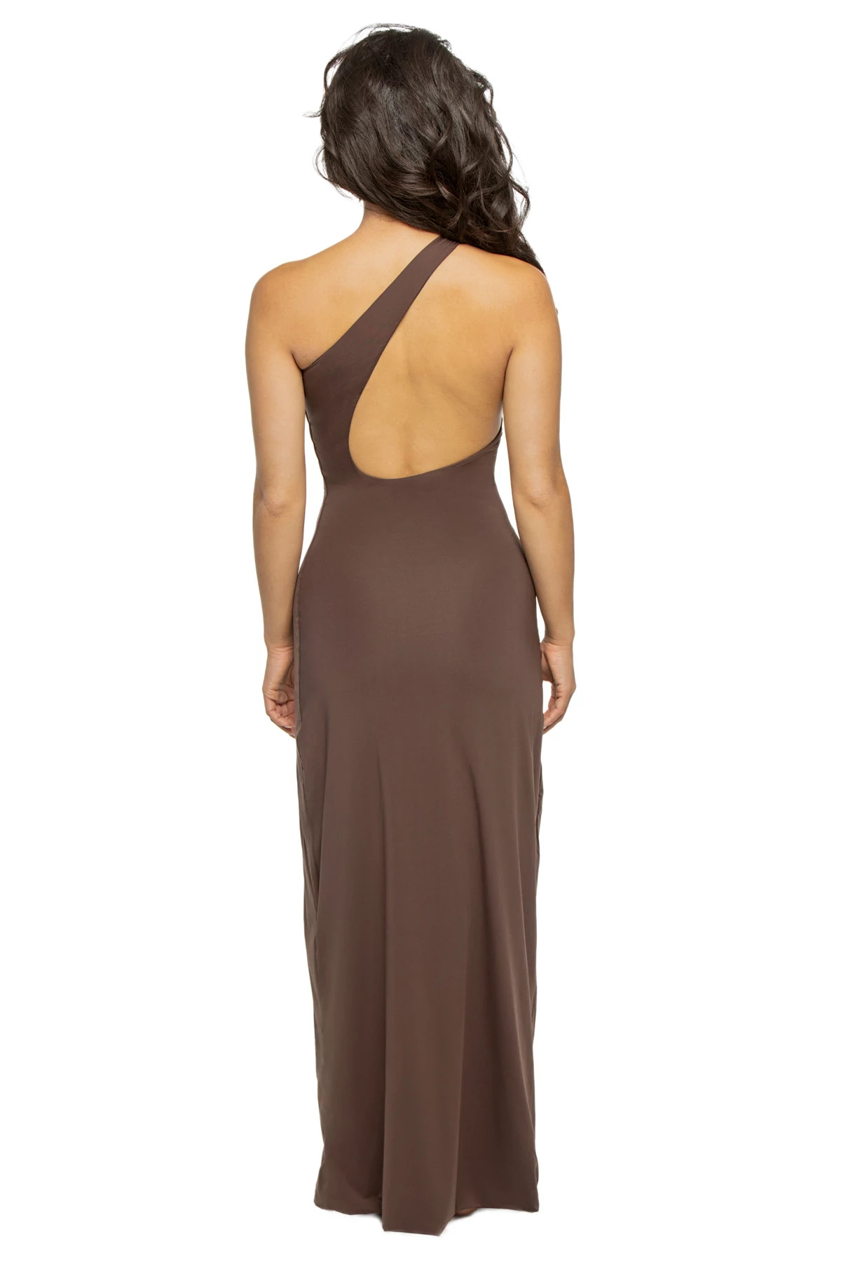 BROWN Adda Asymmetrical Dress image number 2