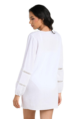 WHITE Seaside V-Neck Tunic