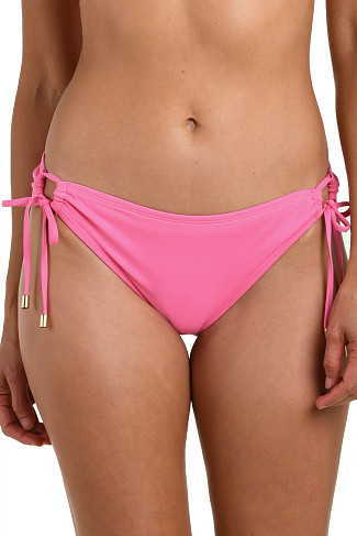 ROSE PINK Island Goddess Loop Tie Side Hipster Bikini Bottom