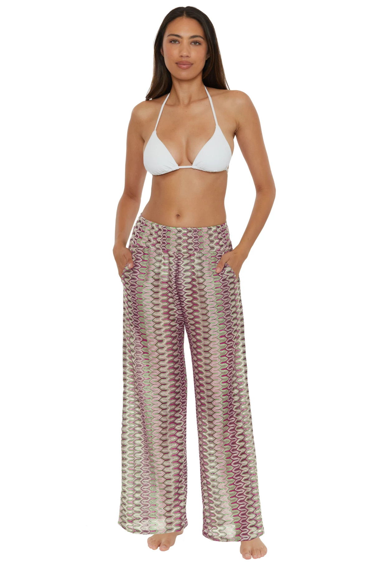 MULTI Crochet Pants image number 3