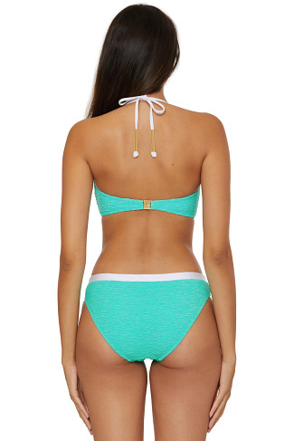 AQUA Indio Textured Bandeau Bikini Top