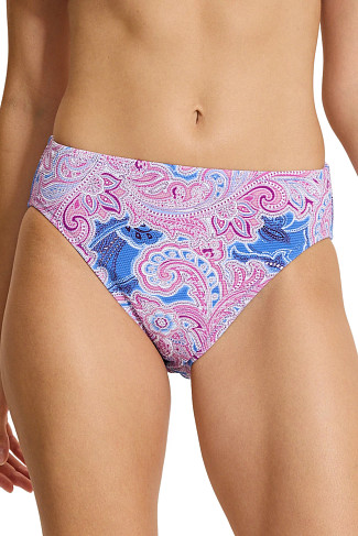 PARADISO BLUE Paisley High Waist Textured Bottom