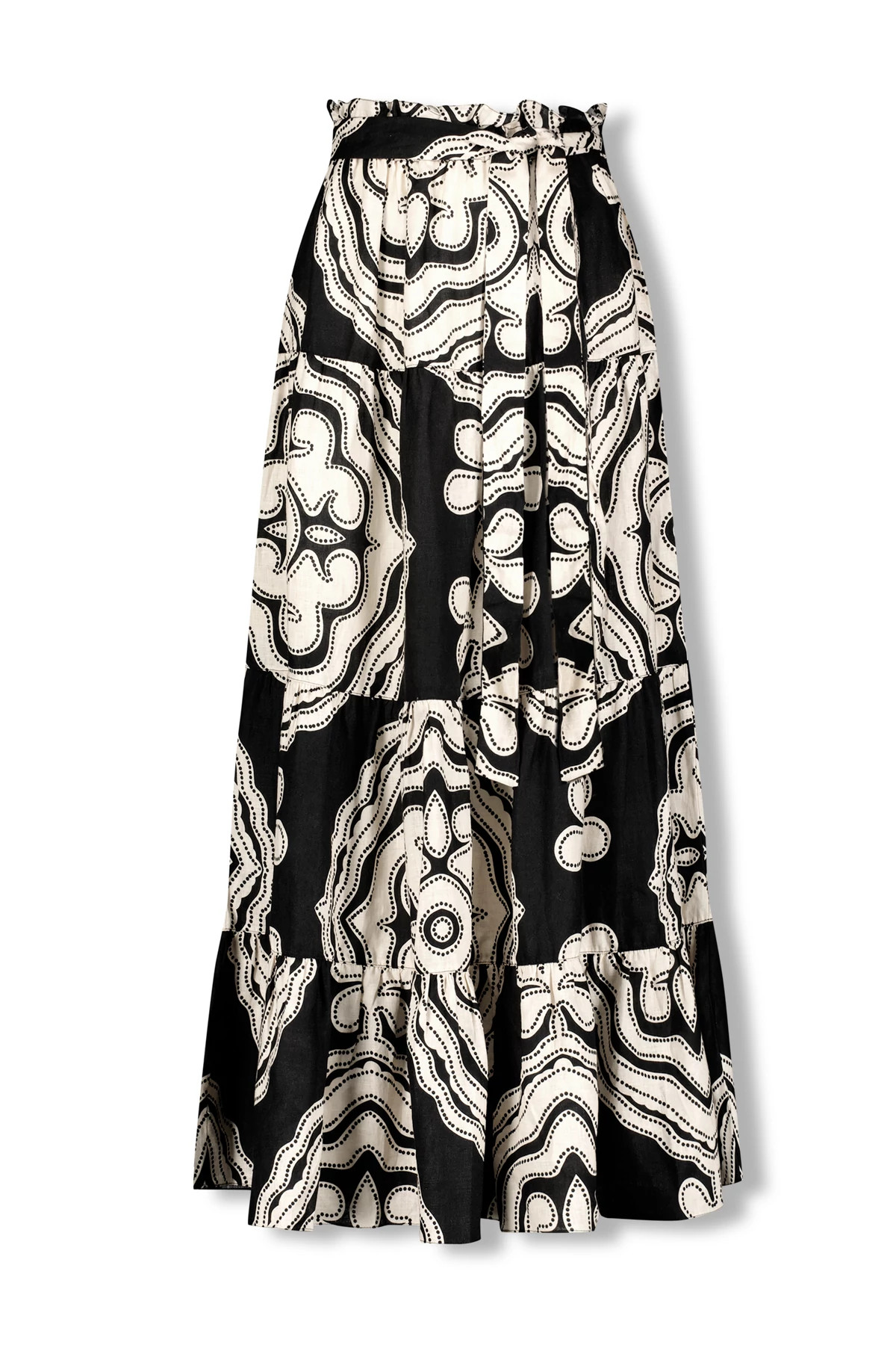 NIKU BLACK Sanaa Linen Midi Skirt image number 5