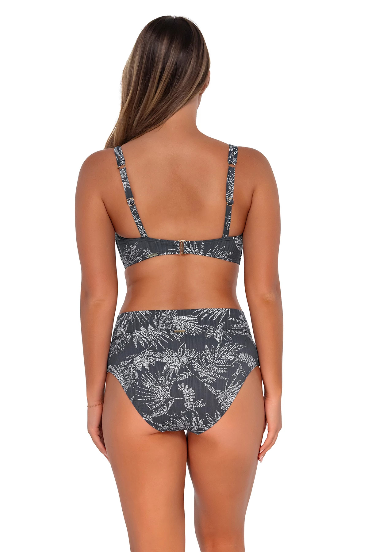 FANFARE SEAGRASS TEXTURE Taylor Underwire Bralette Bikini Top (E-H Cup) image number 2