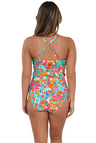 FESTIVE FLORAL SANDBAR RIB Zuri V-Wire Tankini Top (E-H Cup)
