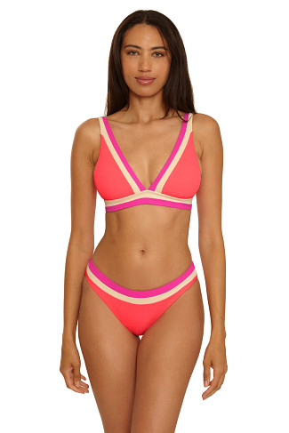 CALIENTE Claire Ribbed Bralette Bikini Top