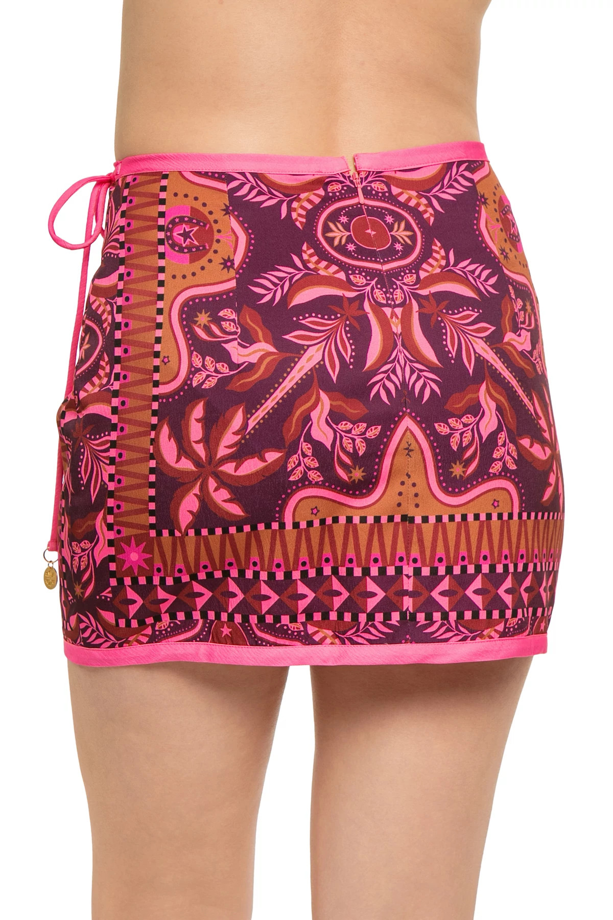 WHISKEY WAVES Whiskey Waves Tie Wrap Mini Skirt image number 2