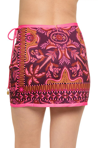 WHISKEY WAVES Whiskey Waves Tie Wrap Mini Skirt