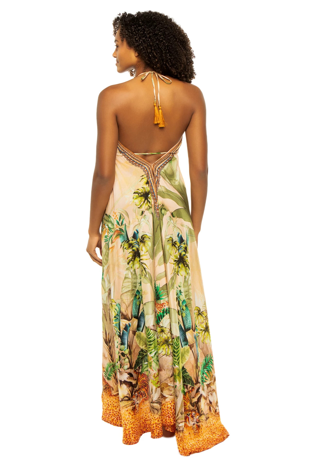 TROPICAL SCENARIO Tropical Scenario Halter Maxi Dress image number 2