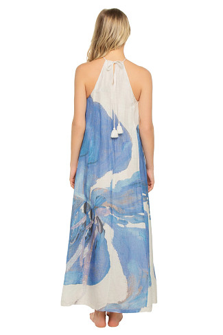 SPICED BLOOM Rumi Floral Halter Maxi Dress