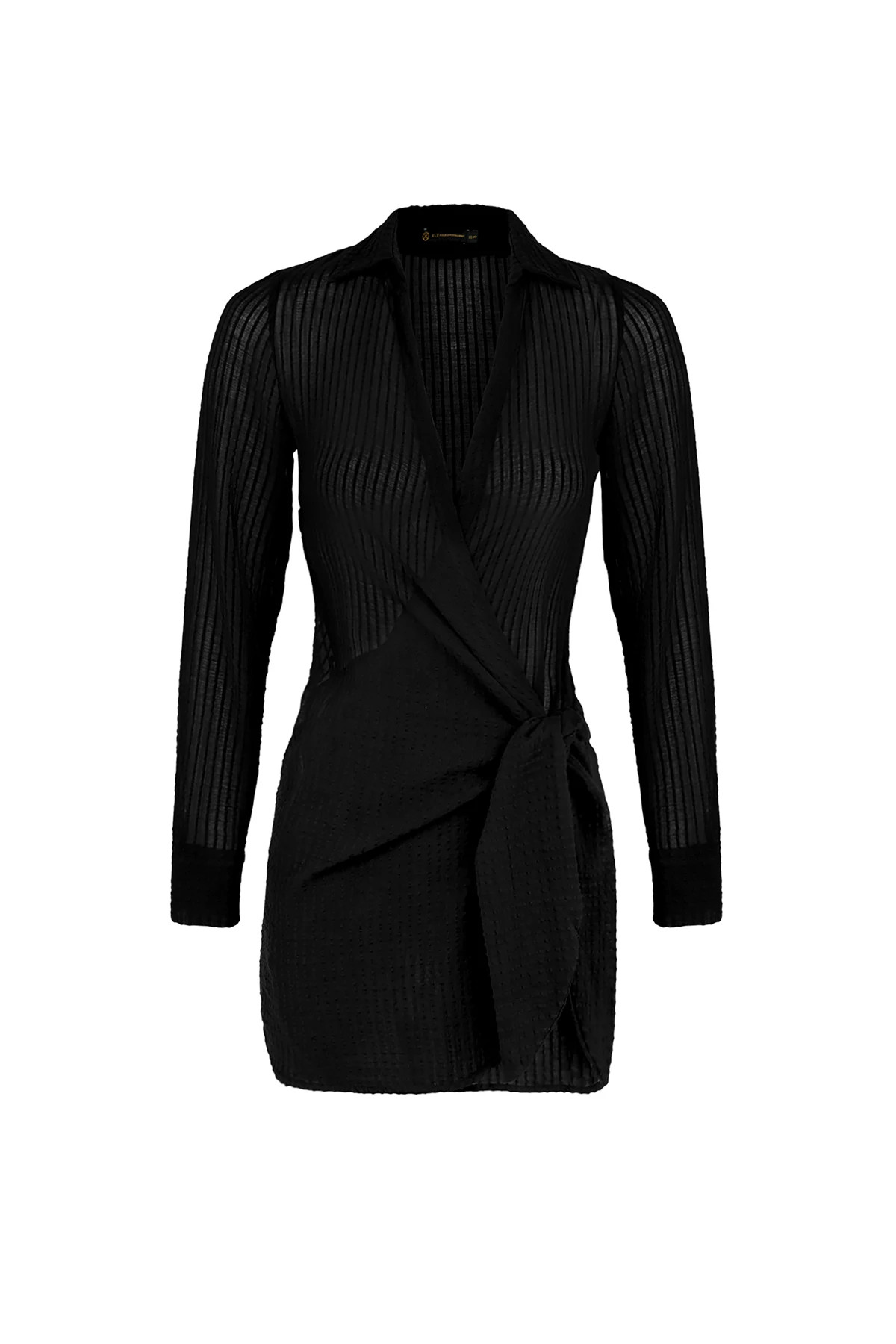 BLACK Lia Cover Up Mini Dress image number 3