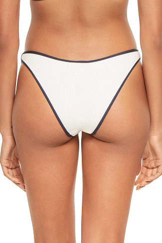 WHITE RIDGES/NAVY Vigo Pucker Hipster Bikini Bottom