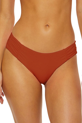 COPPER Shirred Tab Side Hipster Bikini Bottom