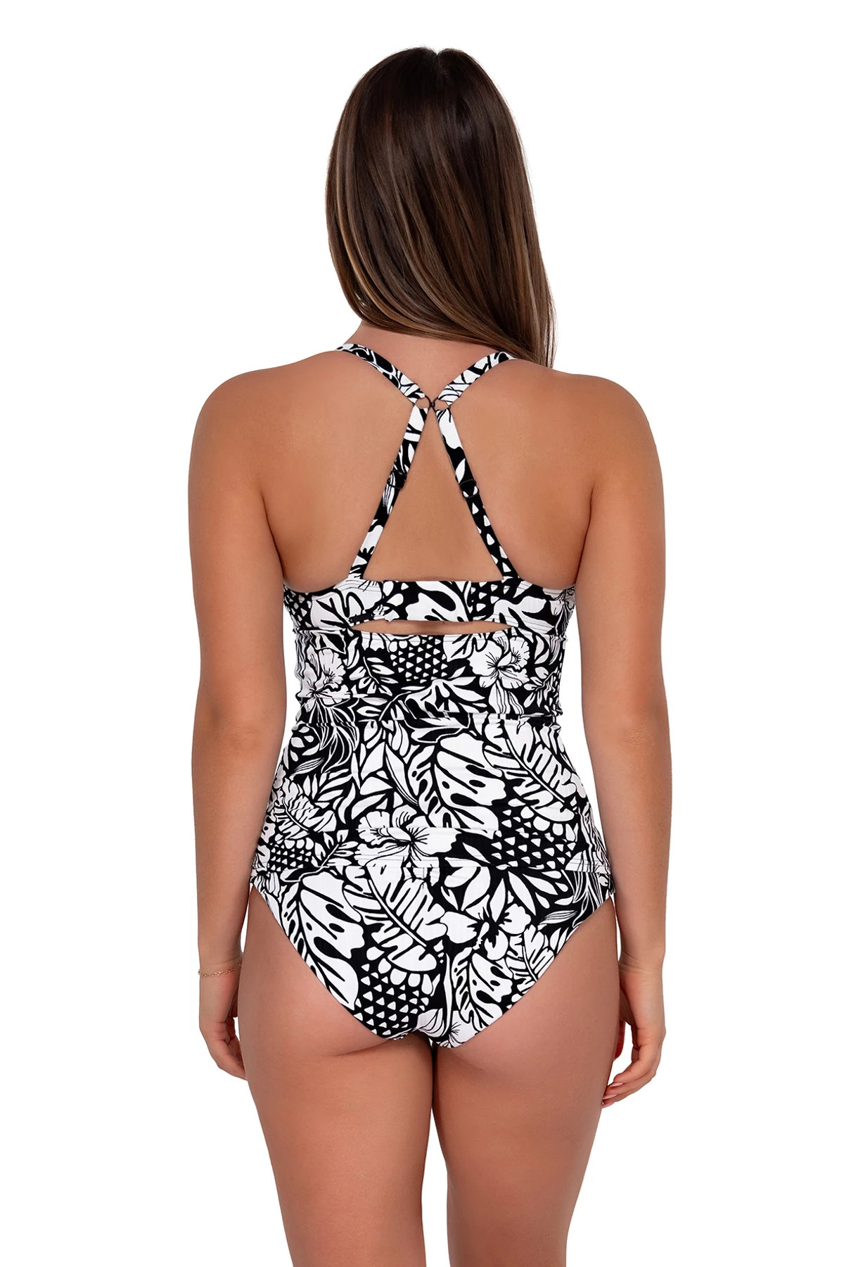 CARIBBEAN SEAGRASS TEXTURE Serena Underwire Tankini Top (E-H Cup) image number 2