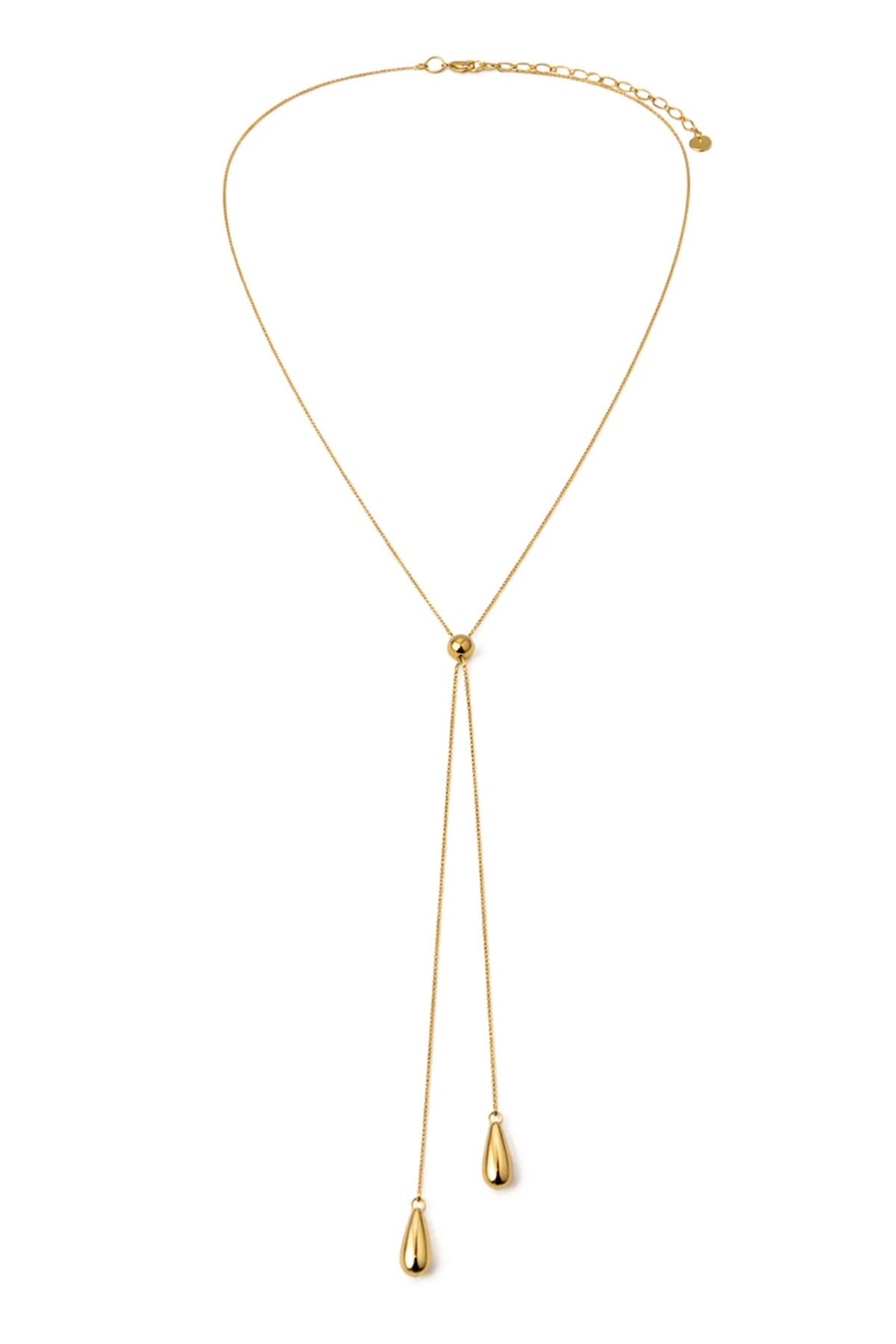 GOLD Double Drop Necklace image number 1