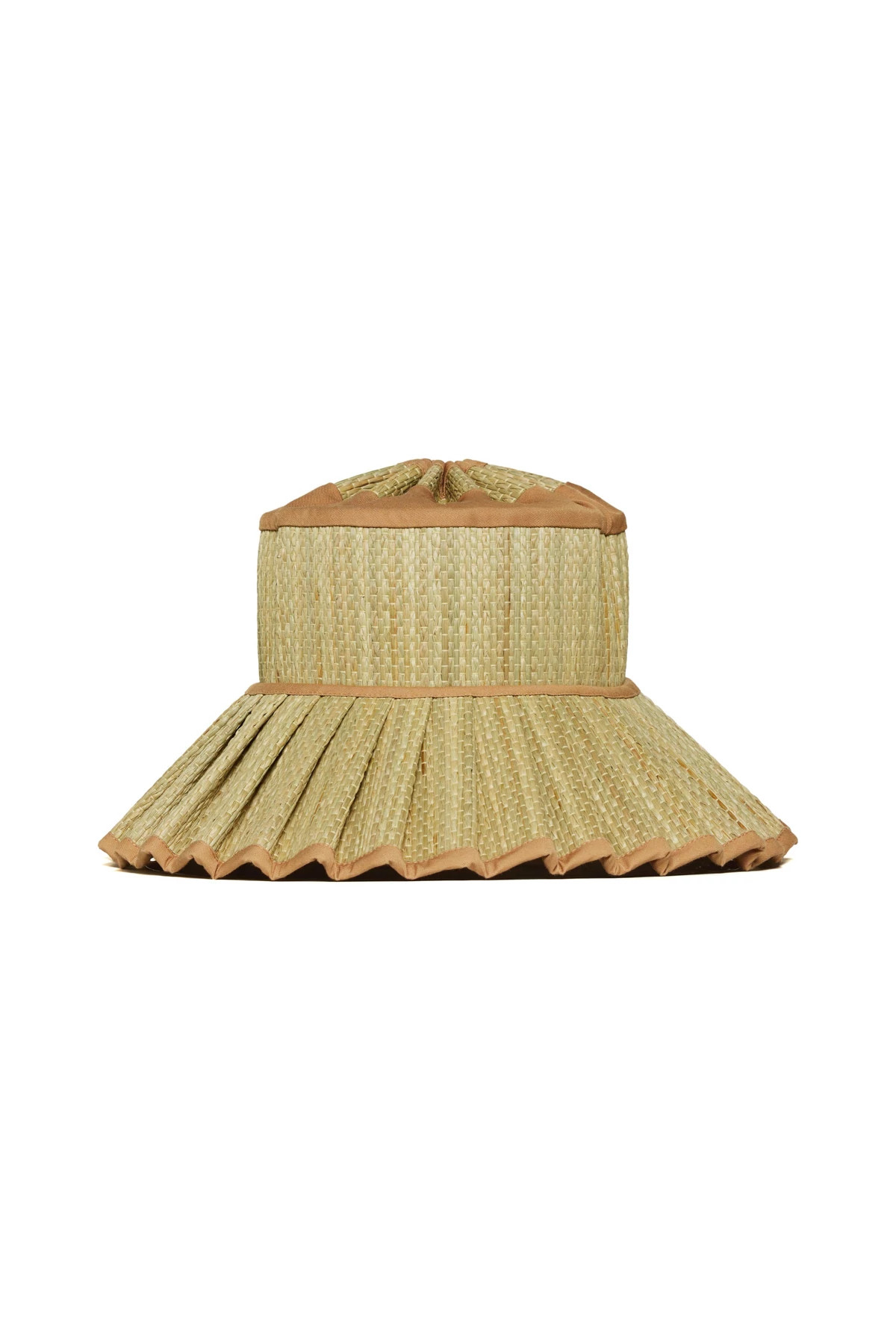 GOLDEN HAZE Capri Pleated Brim Packable Sun Hat image number 1