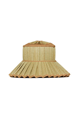 GOLDEN HAZE Capri Pleated Brim Packable Sun Hat