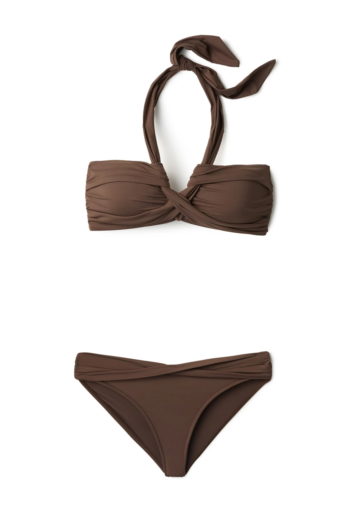 DARK CHOCOLATE Convertible Bandeau Bikini Top image number 3