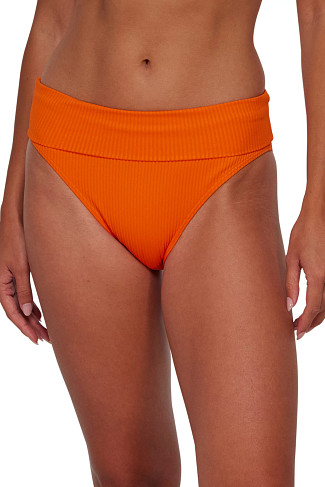 KUMQUAT SANDBAR RIB Hannah High Waist Bikini Bottom