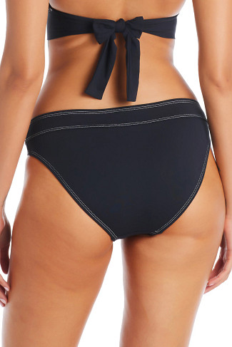 BLACK Stitched Hipster Bikini Bottom