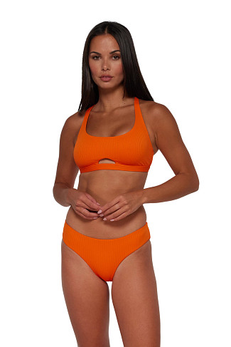 KUMQUAT SANDBAR RIB Brandi Bralette Bikini Top