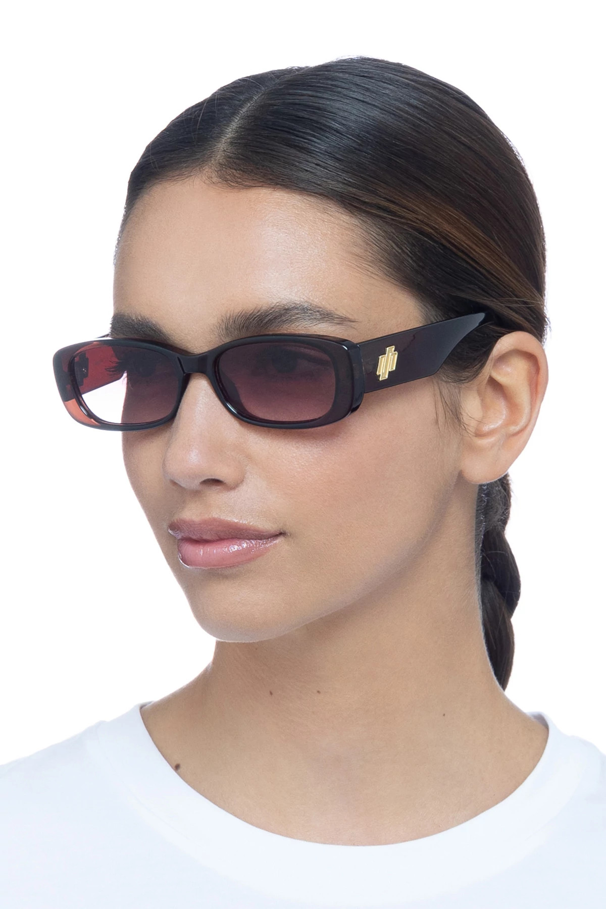 CHOCOLATE Unreal Rectangle Sunglasses image number 3