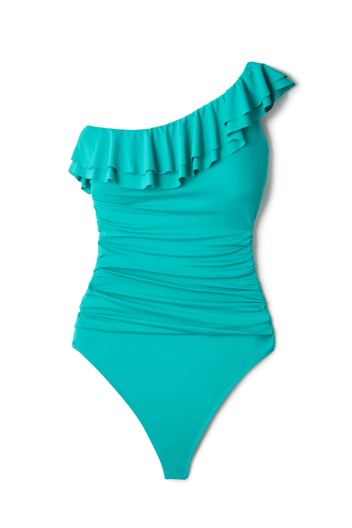 LAGOON Ruffle Asymmetrical One Piece Swimsuit image number 3