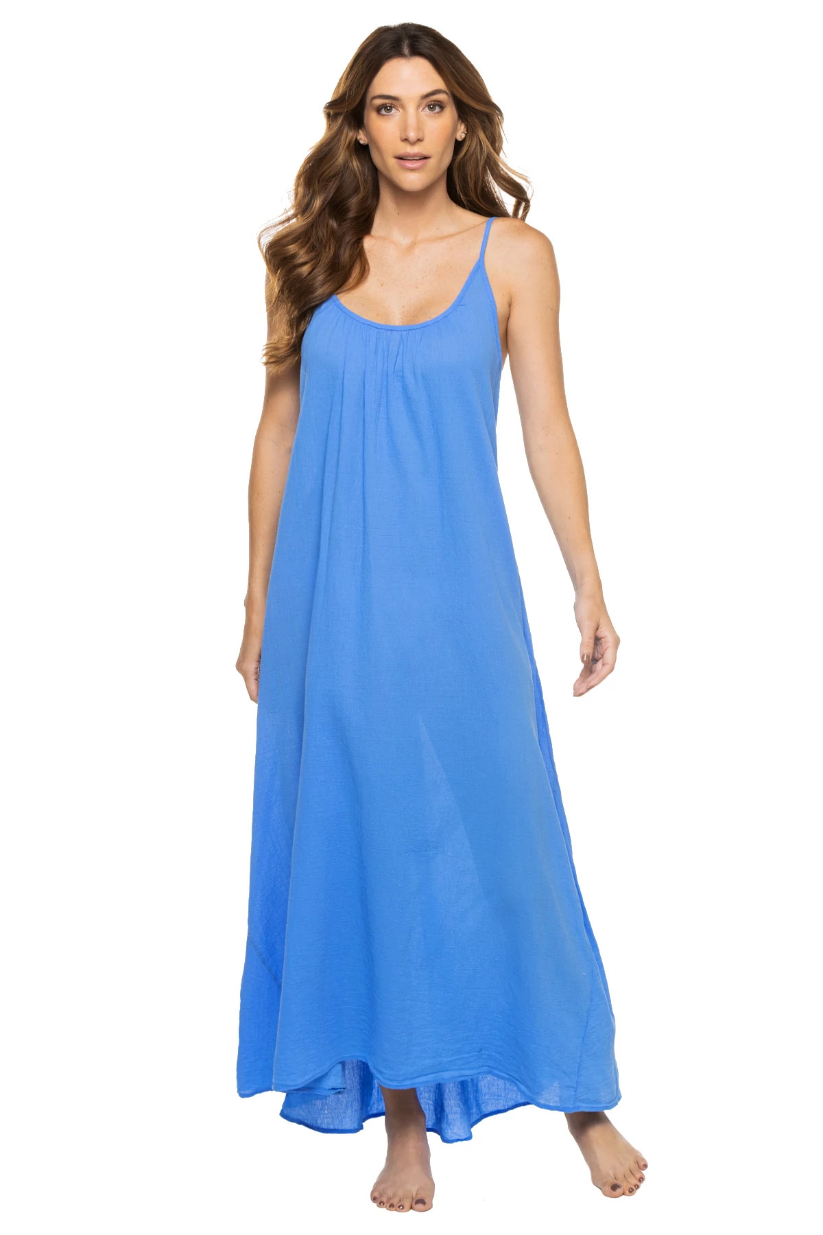 MOROCCAN BLUE Tulum Maxi Dress image number 1