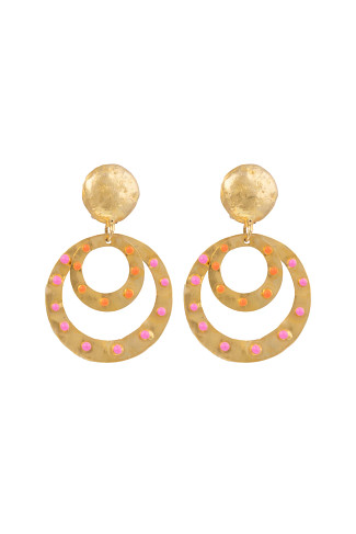 ROSE/ORANGE Cosmos Earrings