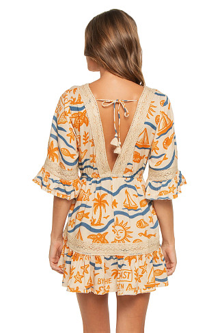 MULTI Zaya Crochet Trim Mini Dress
