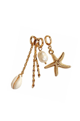 GOLD Sea Life Bikini Charms