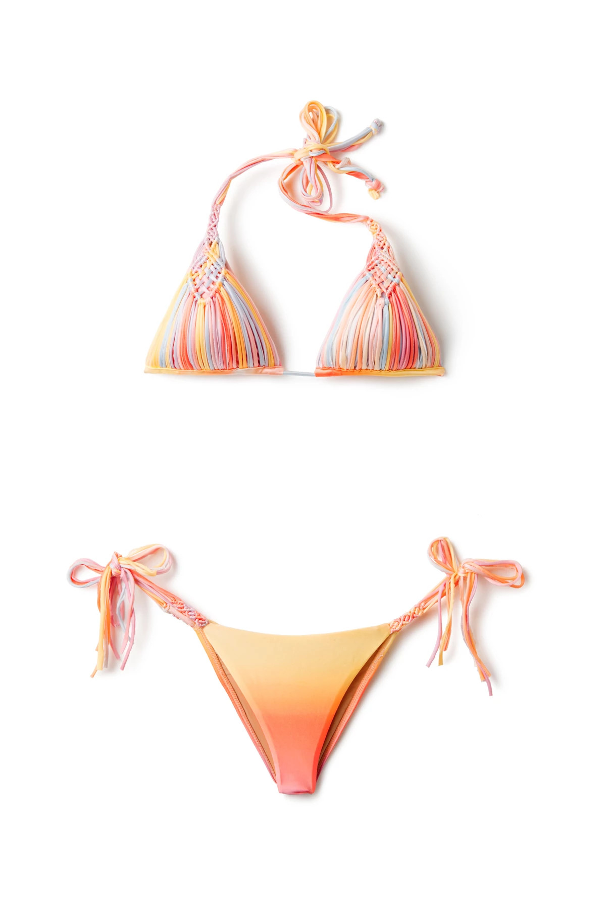 SUNSET SKIES Mila Tie Side Brazilian Bikini Bottom image number 4