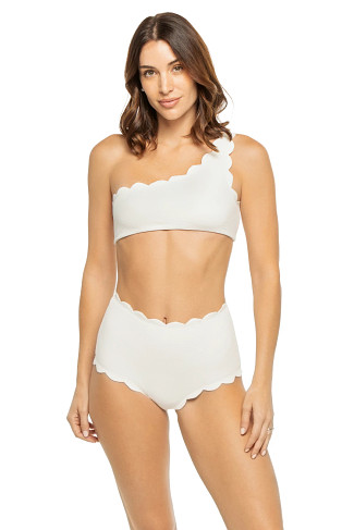 COCONUT Santa Barbara Scallop Asymmetrical Bikini Top