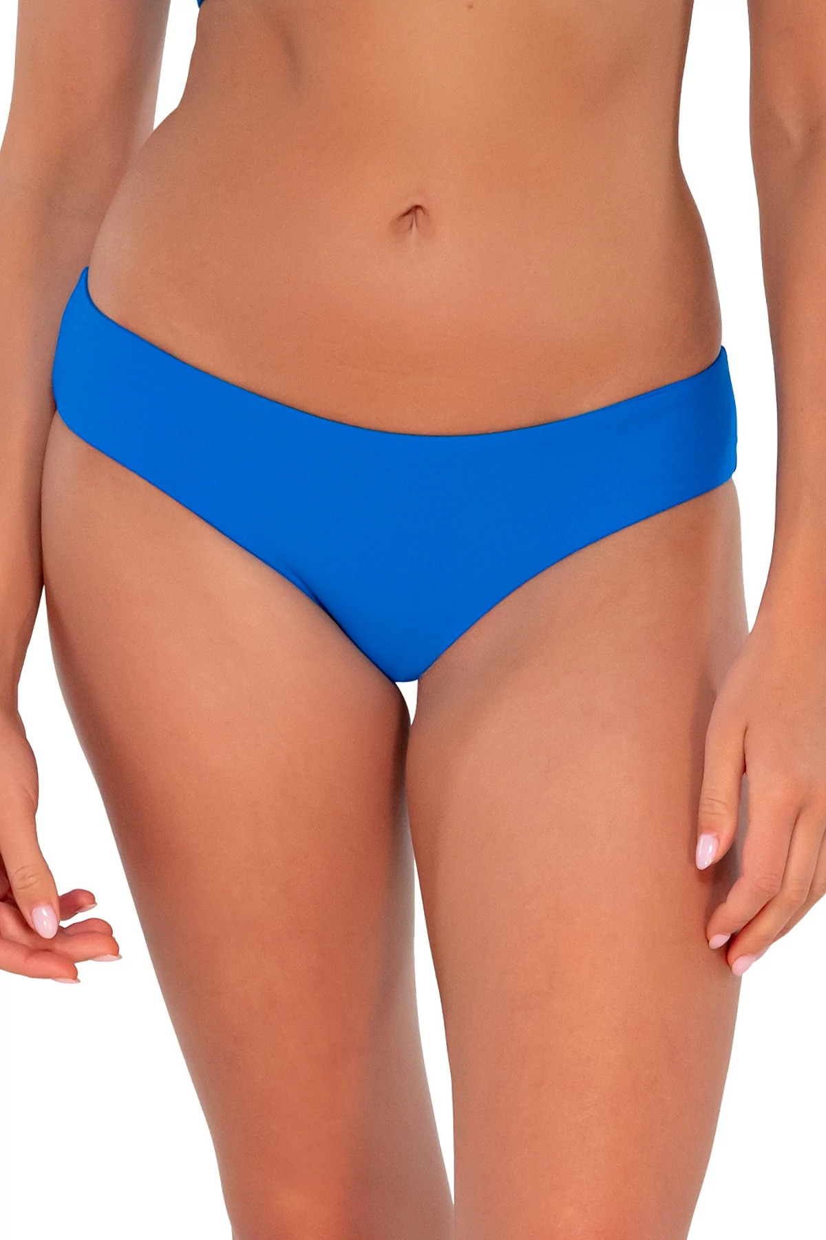 ELECTRIC BLUE Alana Hipster Bikini Bottom image number 1