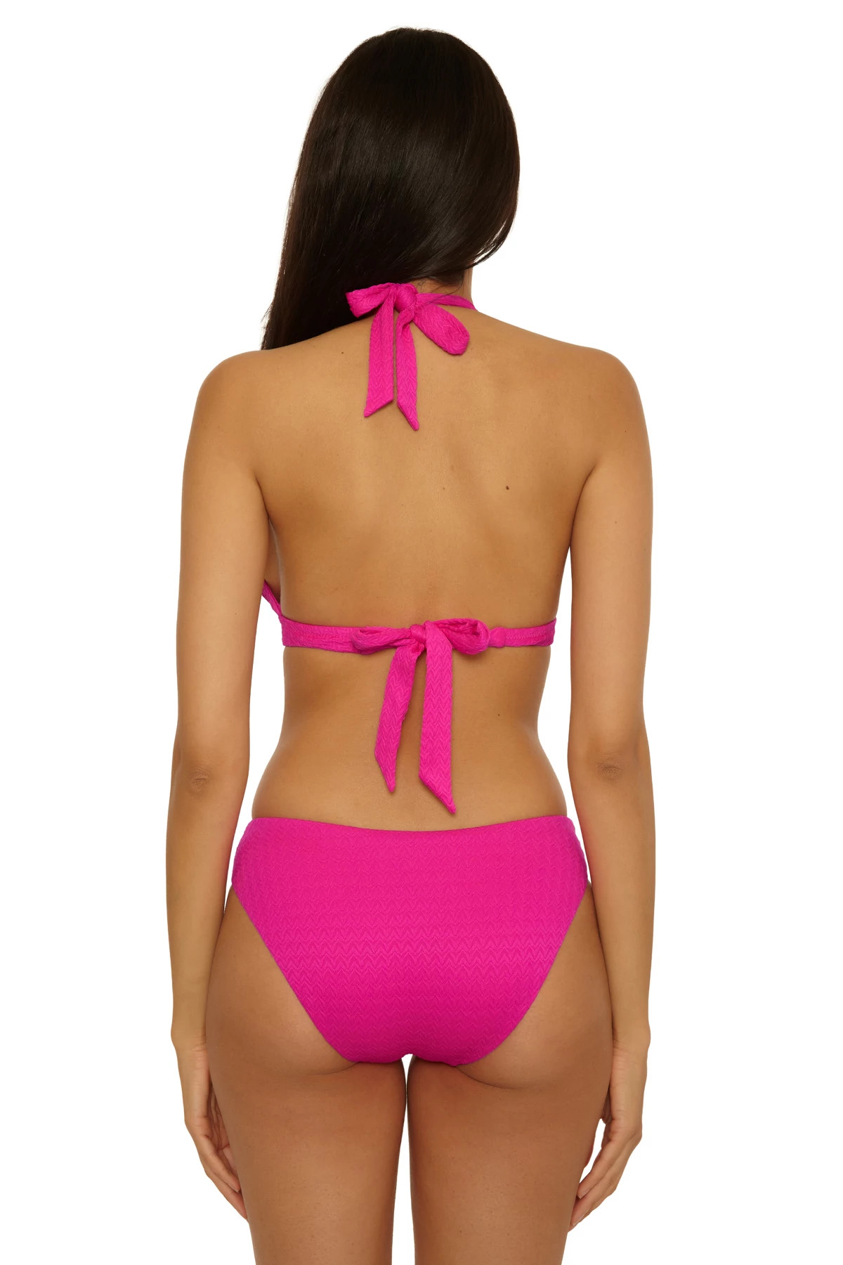 BERRY PINK Sardinia Triangle Bikini Top image number 2