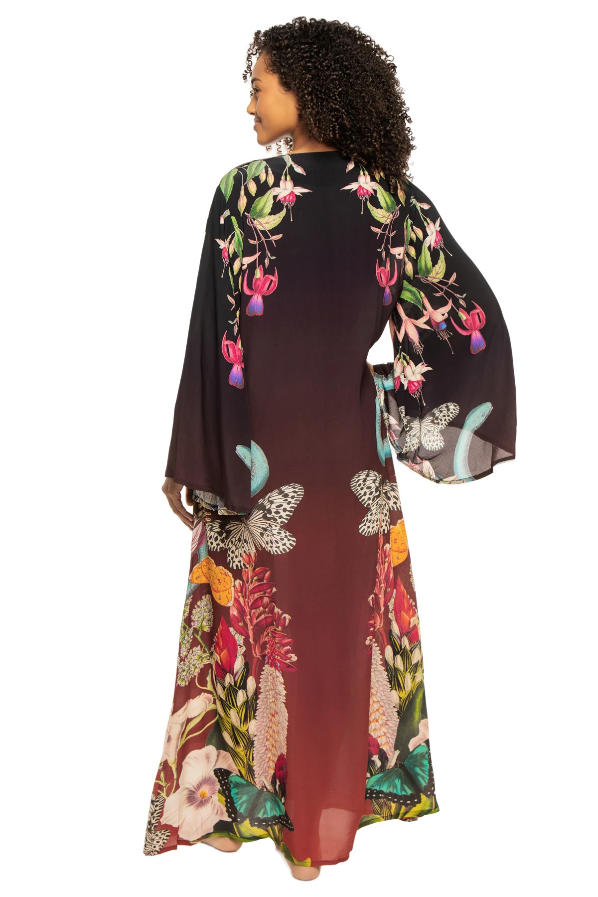 SNAKE BUTTERFLY Lena Maxi Caftan image number 2