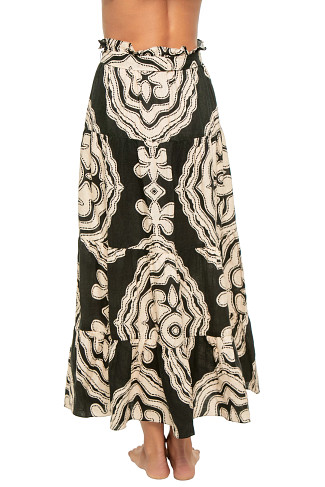 NIKU BLACK Sanaa Linen Midi Skirt