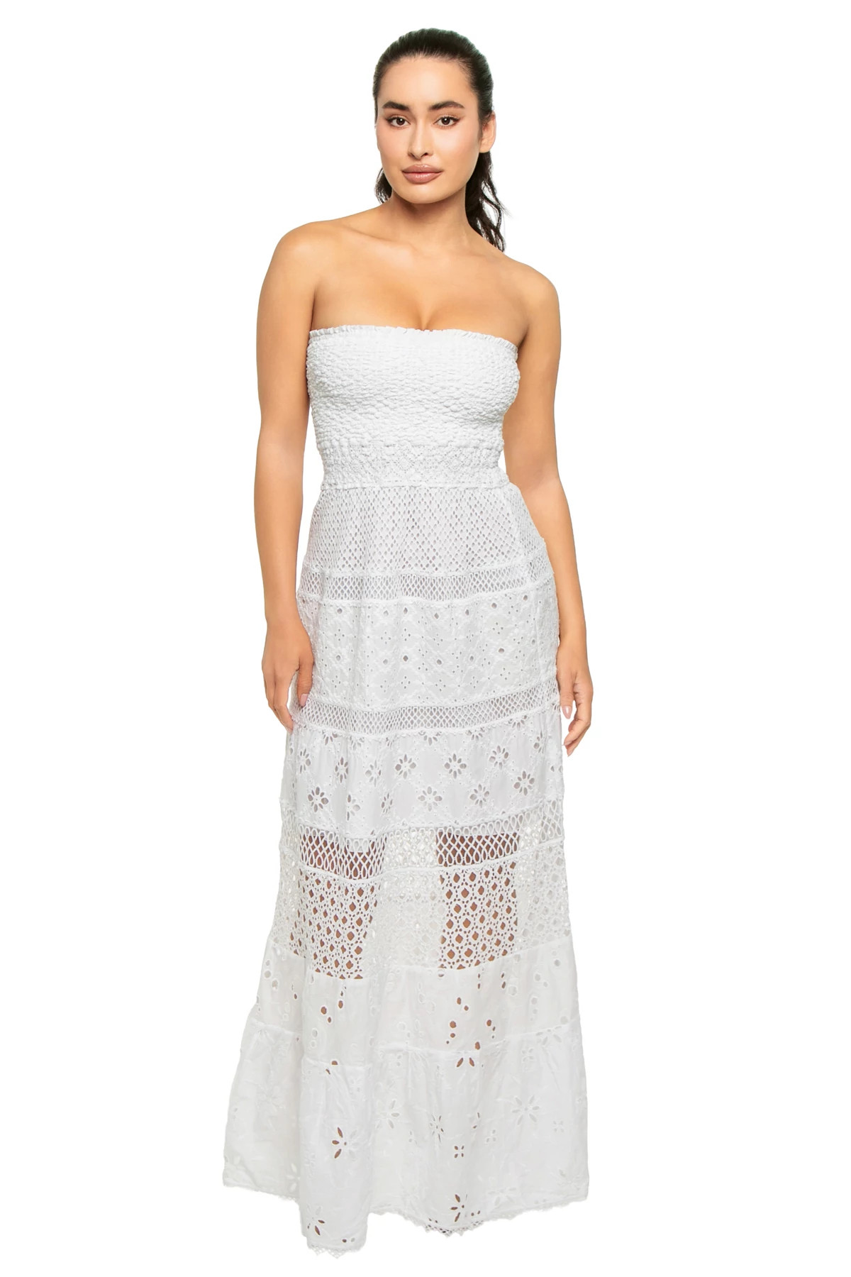 WHITE/WHITE Belem Maxi Dress image number 1